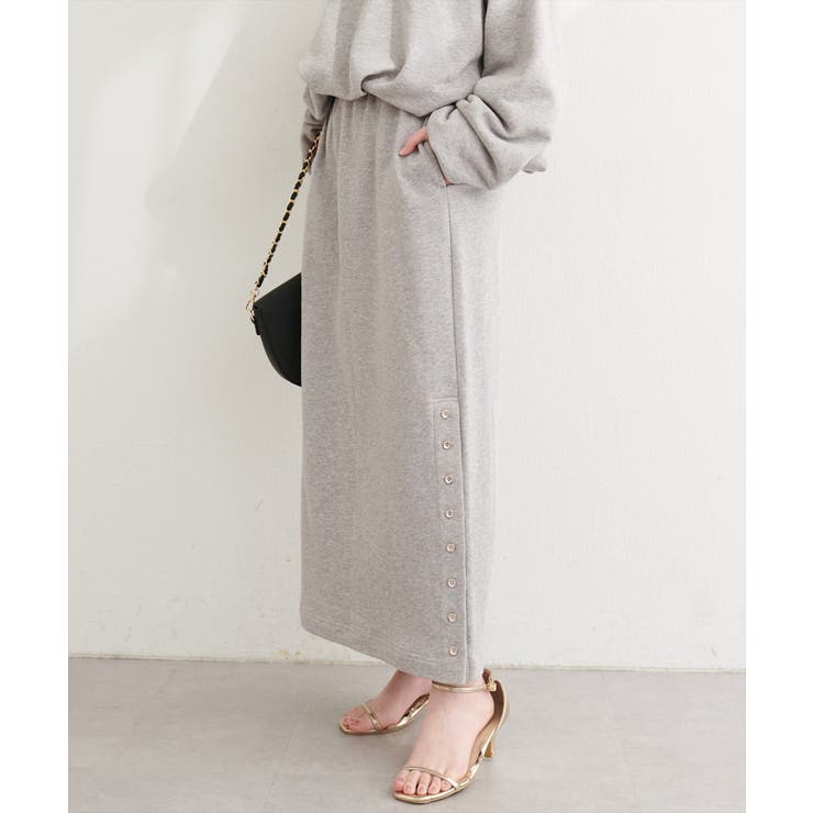 【natural couture】スリット釦ナロースカート | NICE CLAUP / OLIVE des OLIVE　OUTLET | 詳細画像1 