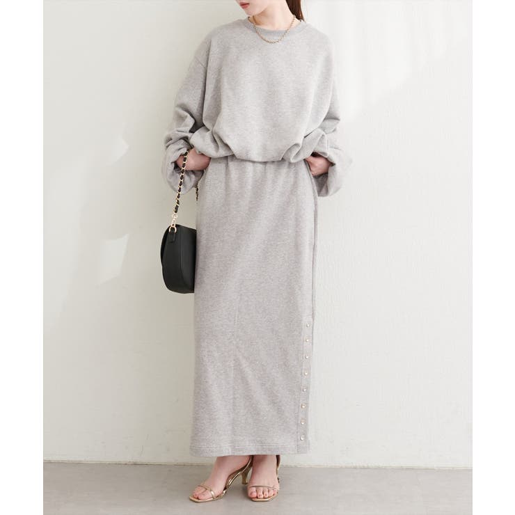 【natural couture】スリット釦ナロースカート | NICE CLAUP / OLIVE des OLIVE　OUTLET | 詳細画像2 