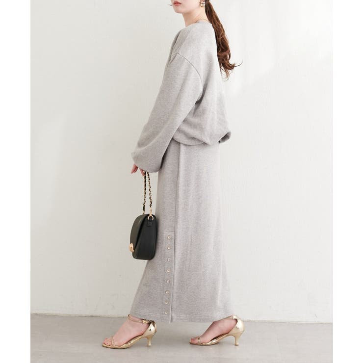 【natural couture】スリット釦ナロースカート | NICE CLAUP / OLIVE des OLIVE　OUTLET | 詳細画像3 