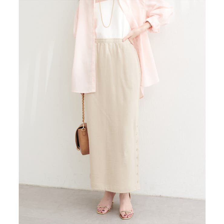 【natural couture】スリット釦ナロースカート | NICE CLAUP / OLIVE des OLIVE　OUTLET | 詳細画像19 