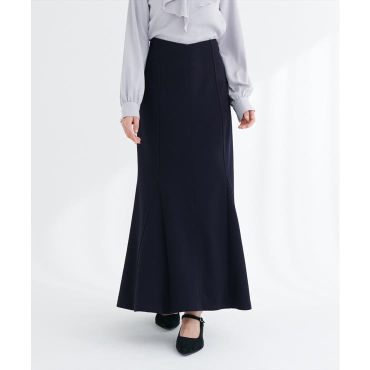 ネイビー | 【natural couture】ハートウエストカットマーメイドスカート | NICE CLAUP / OLIVE des OLIVE　OUTLET