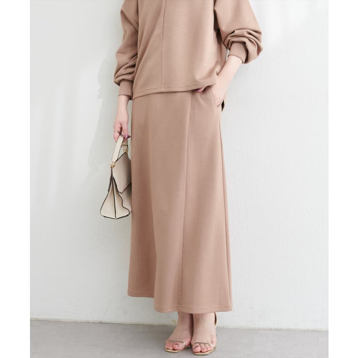 ベージュ | 【natural couture】〈ako〉Aラインダンボールスカート | NICE CLAUP / OLIVE des OLIVE　OUTLET