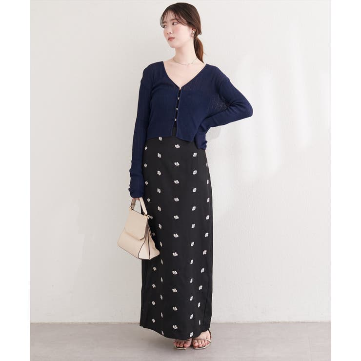 【natural couture】花柄ツイルナロースカート | NICE CLAUP / OLIVE des OLIVE　OUTLET | 詳細画像14 