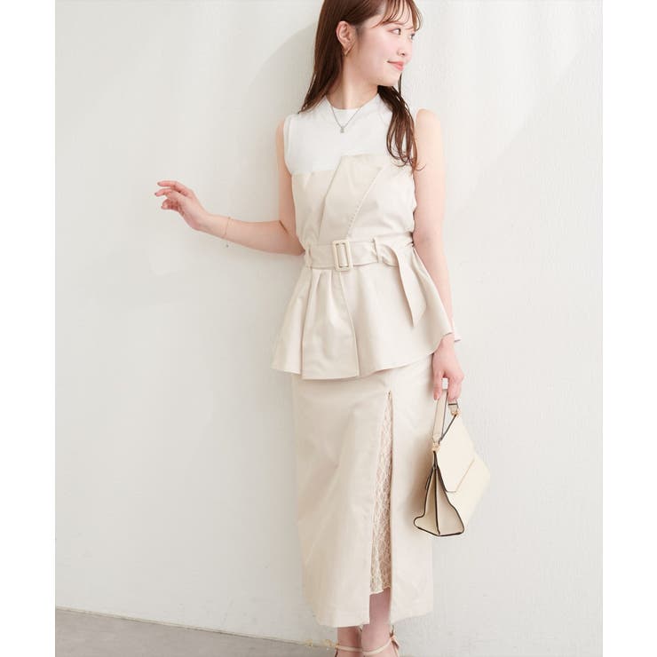 【natural couture】＜mizumami＞スリットレーススカート | NICE CLAUP / OLIVE des OLIVE　OUTLET | 詳細画像5 