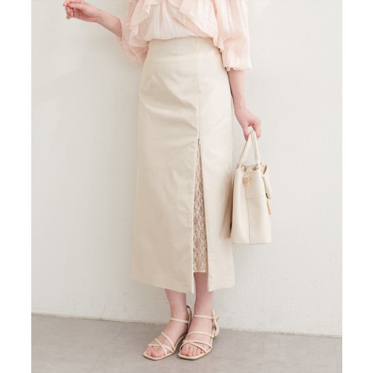 【natural couture】＜mizumami＞スリットレーススカート | NICE CLAUP / OLIVE des OLIVE　OUTLET | 詳細画像8 