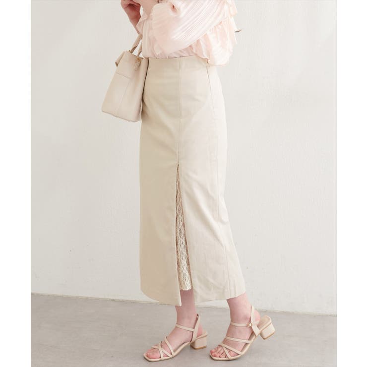 【natural couture】＜mizumami＞スリットレーススカート | NICE CLAUP / OLIVE des OLIVE　OUTLET | 詳細画像10 
