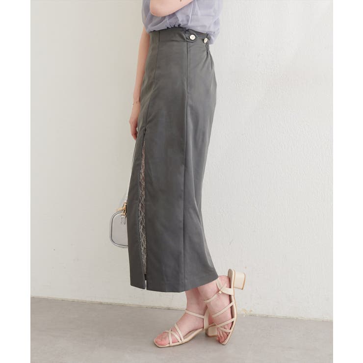 【natural couture】＜mizumami＞スリットレーススカート | NICE CLAUP / OLIVE des OLIVE　OUTLET | 詳細画像30 