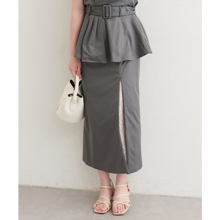 【natural couture】＜mizumami＞スリットレーススカート | NICE CLAUP / OLIVE des OLIVE　OUTLET | 詳細画像32 