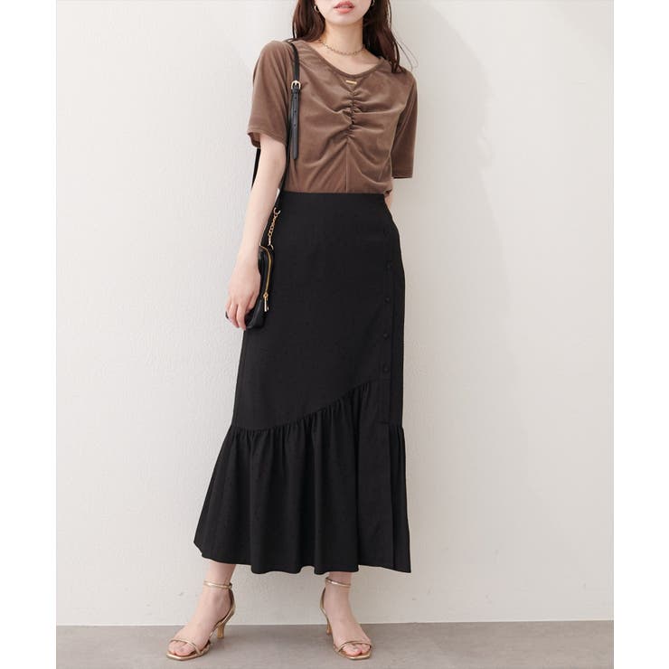 【natural couture】フロントボタンマーメイドスカート | NICE CLAUP / OLIVE des OLIVE　OUTLET | 詳細画像18 