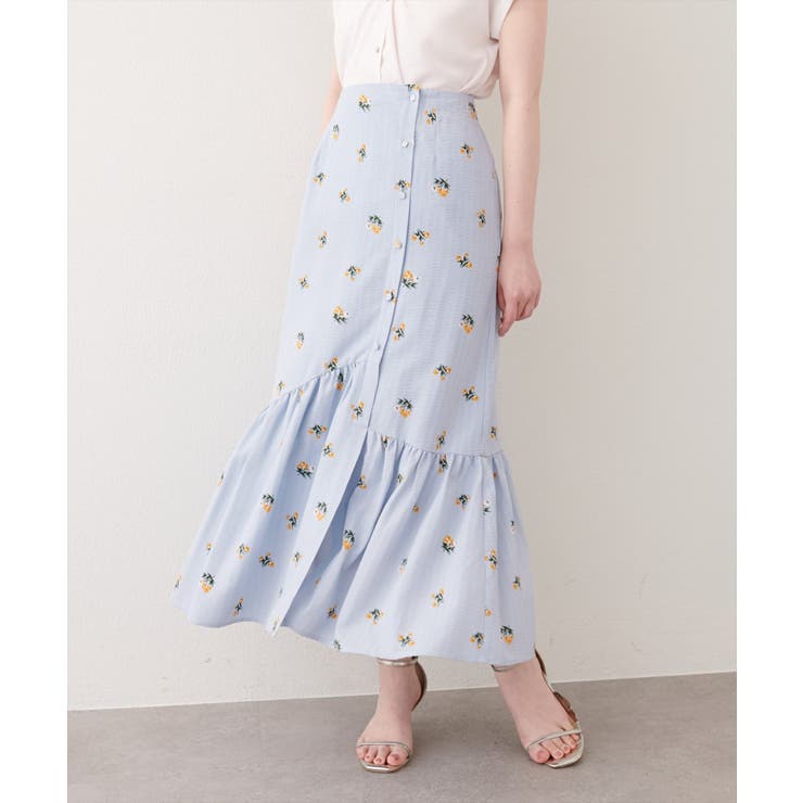 【natural couture】フロントボタンマーメイドスカート | NICE CLAUP / OLIVE des OLIVE　OUTLET | 詳細画像7 