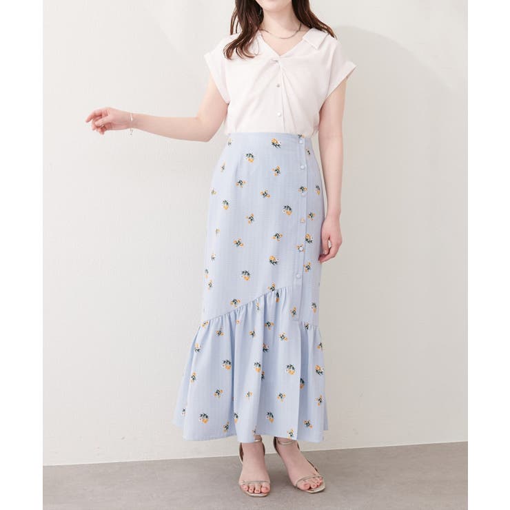 【natural couture】フロントボタンマーメイドスカート | NICE CLAUP / OLIVE des OLIVE　OUTLET | 詳細画像9 