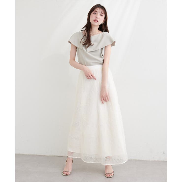 【natural couture】フラワーチュールスカート | NICE CLAUP / OLIVE des OLIVE　OUTLET | 詳細画像5 