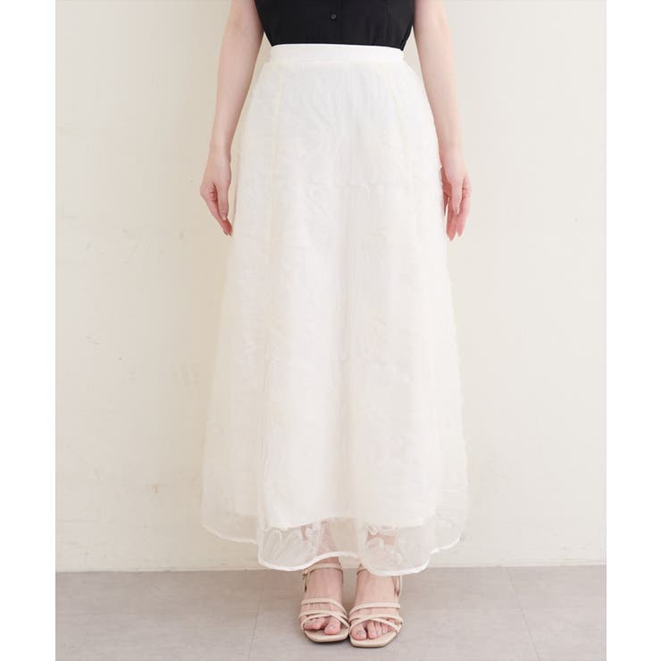 【natural couture】フラワーチュールスカート | NICE CLAUP / OLIVE des OLIVE　OUTLET | 詳細画像6 