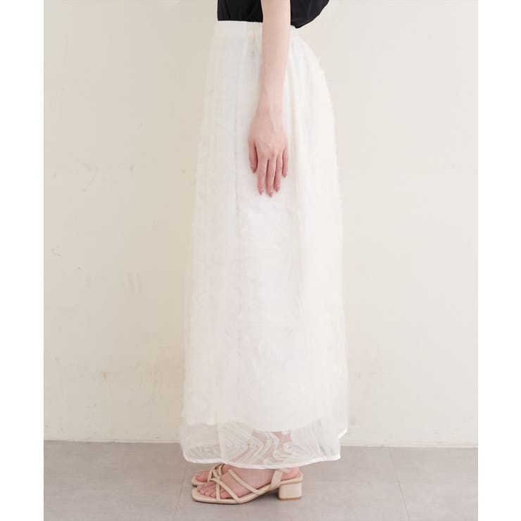 【natural couture】フラワーチュールスカート | NICE CLAUP / OLIVE des OLIVE　OUTLET | 詳細画像7 
