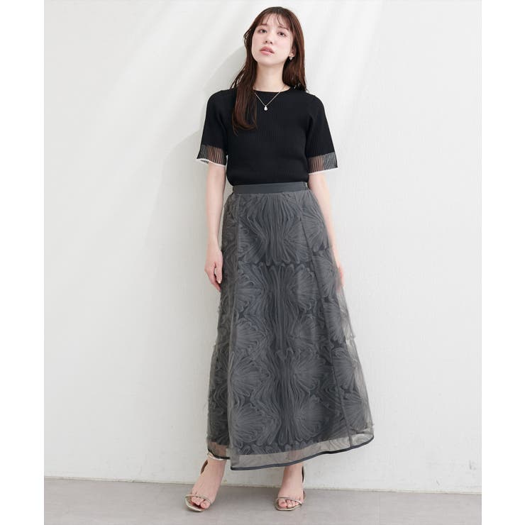 【natural couture】フラワーチュールスカート | NICE CLAUP / OLIVE des OLIVE　OUTLET | 詳細画像14 