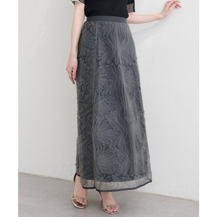 【natural couture】フラワーチュールスカート | NICE CLAUP / OLIVE des OLIVE　OUTLET | 詳細画像16 