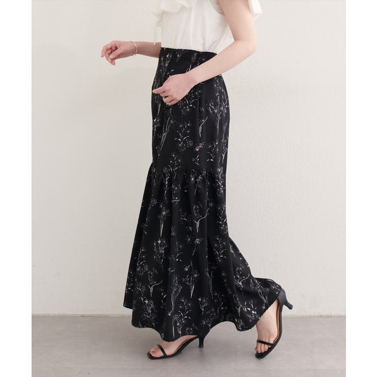 【natural couture】フラワーマーメイドギャザースカート | NICE CLAUP / OLIVE des OLIVE　OUTLET | 詳細画像10 