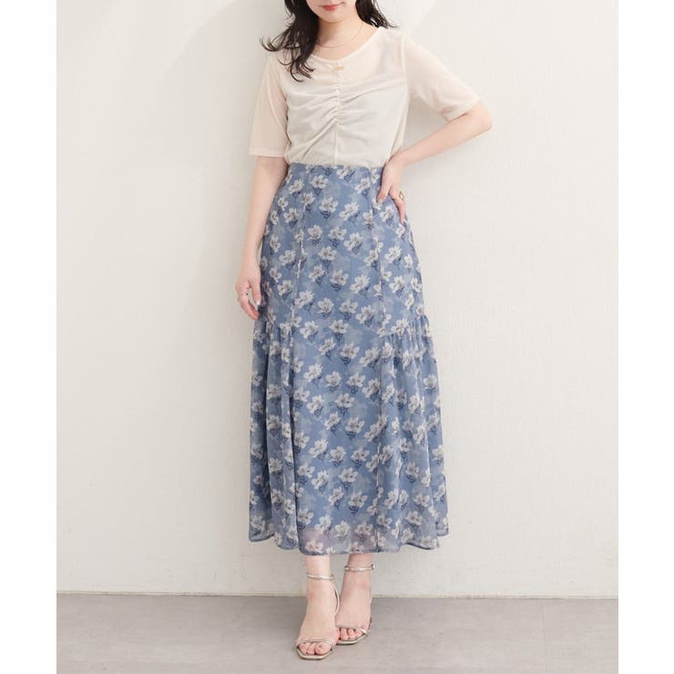 【natural couture】フラワーマーメイドギャザースカート | NICE CLAUP / OLIVE des OLIVE　OUTLET | 詳細画像21 