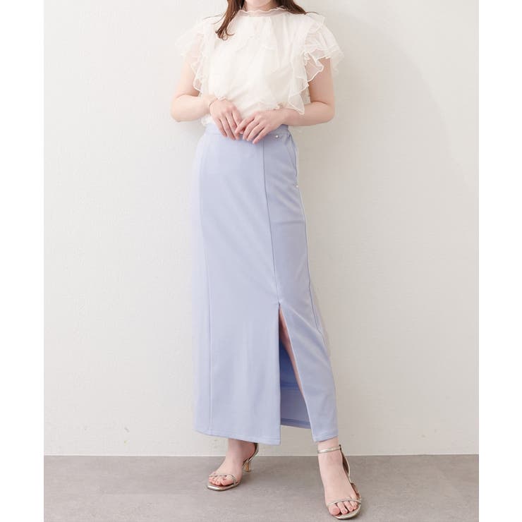 【natural couture】きれいめポンチサイドスリットタイトスカート | NICE CLAUP / OLIVE des OLIVE　OUTLET | 詳細画像8 