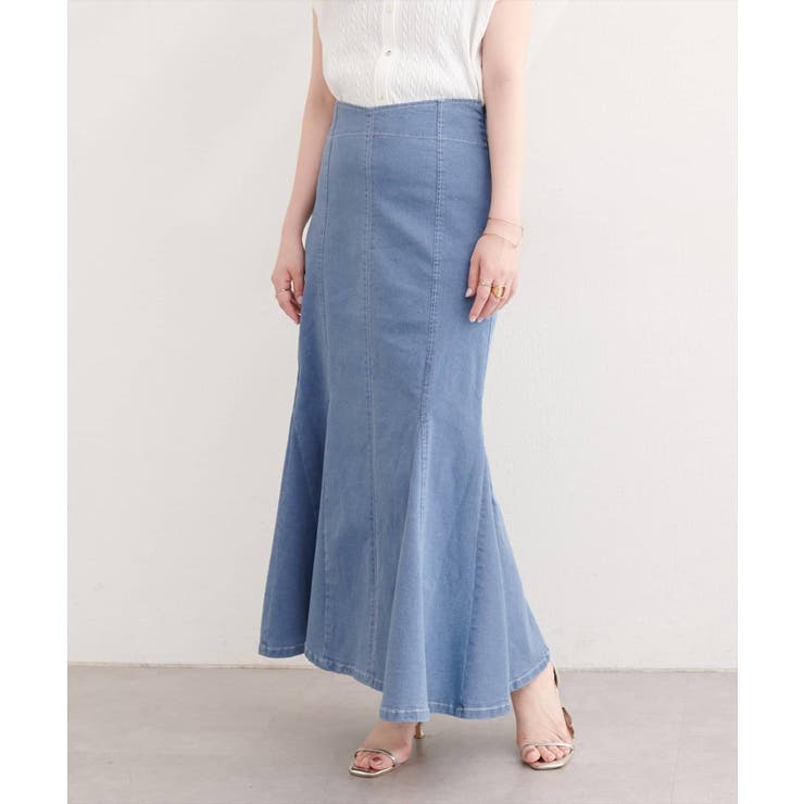 【natural couture】ハートウエストマーメイドデニムスカート | NICE CLAUP / OLIVE des OLIVE　OUTLET | 詳細画像19 
