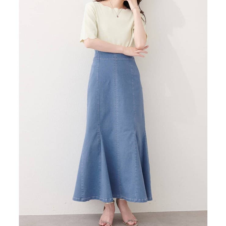 【natural couture】ハートウエストマーメイドデニムスカート | NICE CLAUP / OLIVE des OLIVE　OUTLET | 詳細画像7 