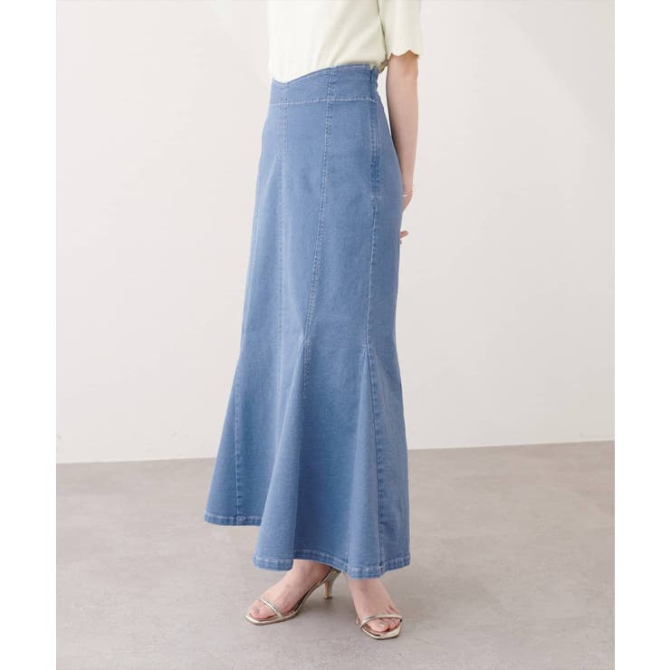 【natural couture】ハートウエストマーメイドデニムスカート | NICE CLAUP / OLIVE des OLIVE　OUTLET | 詳細画像6 