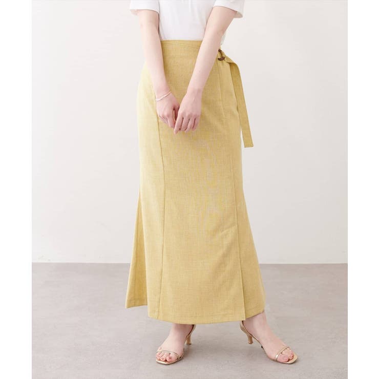 【natural couture】ラップ風タイトスカート | NICE CLAUP / OLIVE des OLIVE　OUTLET | 詳細画像13 