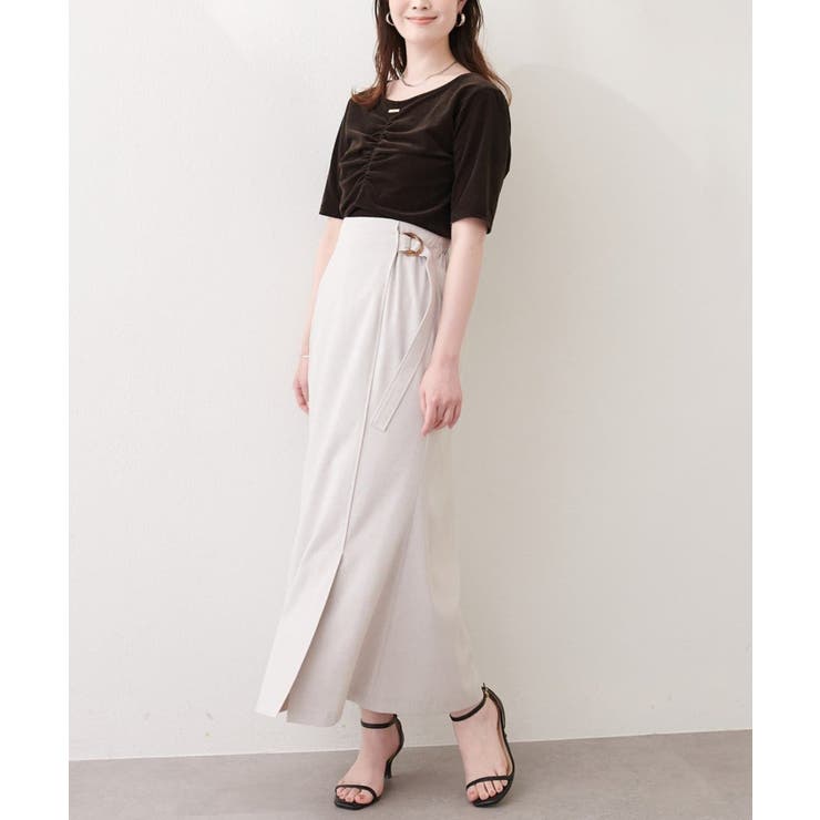 【natural couture】ラップ風タイトスカート | NICE CLAUP / OLIVE des OLIVE　OUTLET | 詳細画像21 