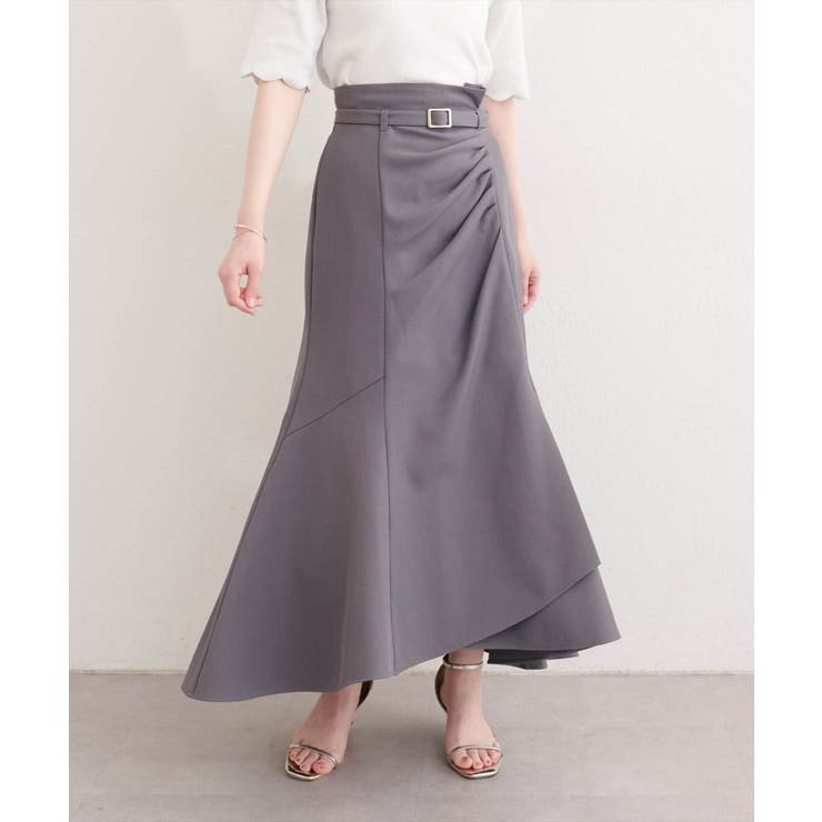 【natural couture】ドレープデザインマーメイドスカート | NICE CLAUP / OLIVE des OLIVE　OUTLET | 詳細画像1 