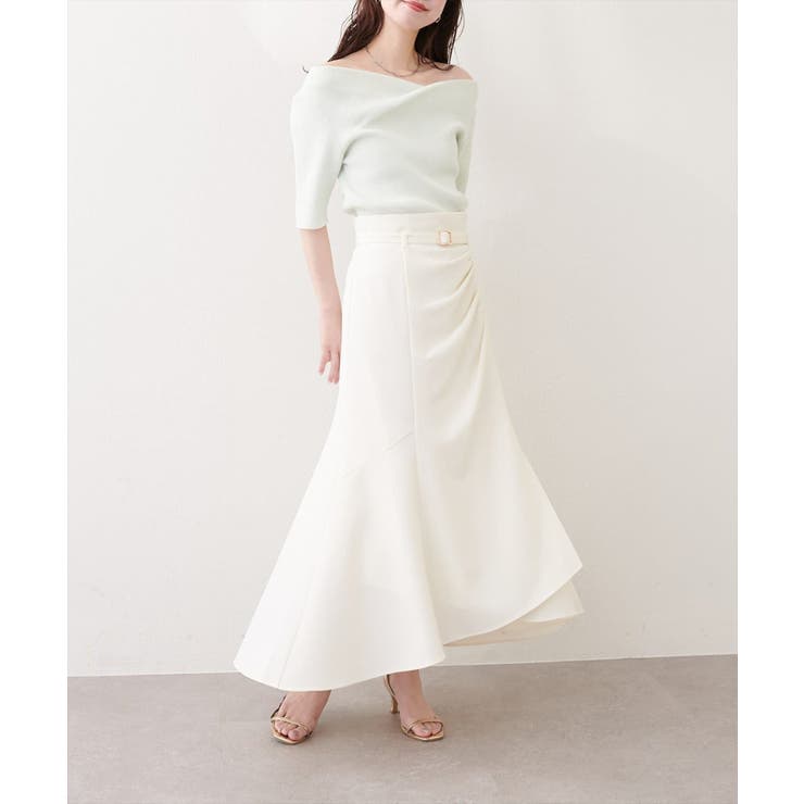 【natural couture】ドレープデザインマーメイドスカート | NICE CLAUP / OLIVE des OLIVE　OUTLET | 詳細画像2 