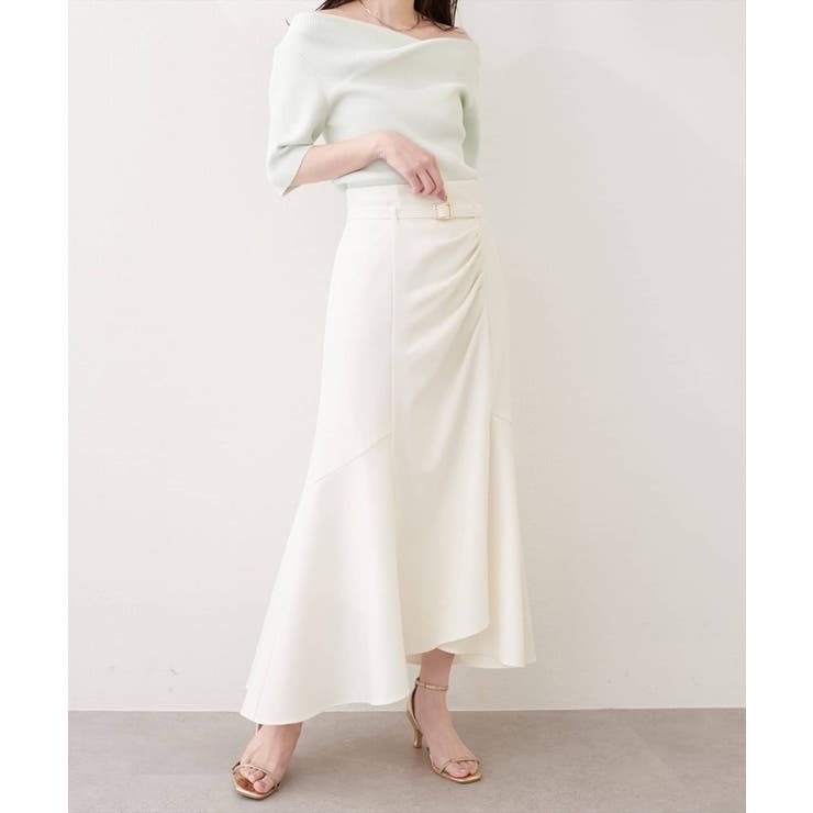 【natural couture】ドレープデザインマーメイドスカート | NICE CLAUP / OLIVE des OLIVE　OUTLET | 詳細画像4 