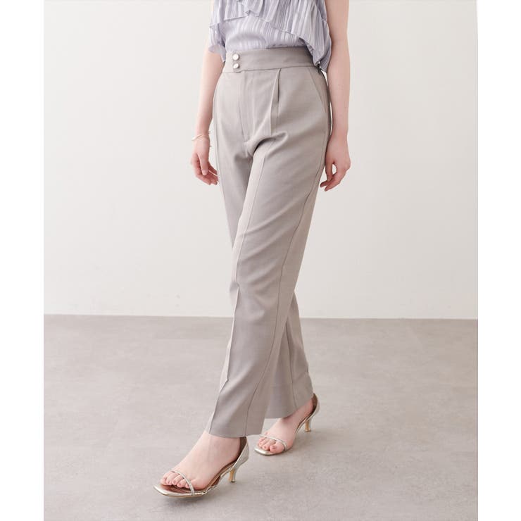 グレー | 【natural couture】接触冷感マシンウォッシャブルテーパードパンツ | NICE CLAUP / OLIVE des OLIVE　OUTLET