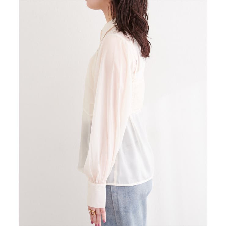 【natural couture】＜osono＞ビスチェ+シャツSET | NICE CLAUP / OLIVE des OLIVE　OUTLET | 詳細画像3 