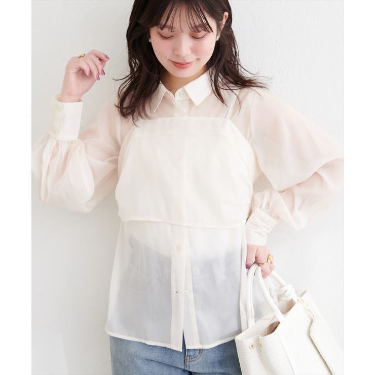 【natural couture】＜osono＞ビスチェ+シャツSET | NICE CLAUP / OLIVE des OLIVE　OUTLET | 詳細画像11 