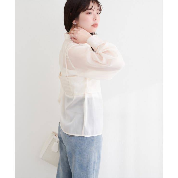 【natural couture】＜osono＞ビスチェ+シャツSET | NICE CLAUP / OLIVE des OLIVE　OUTLET | 詳細画像13 