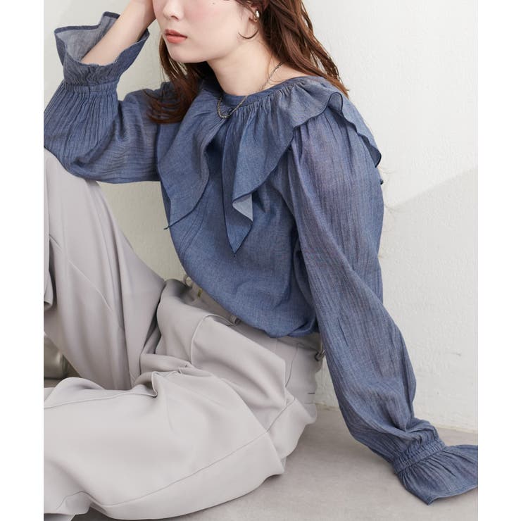 【natural couture】前後2way フリルカラーブラウス | NICE CLAUP / OLIVE des OLIVE　OUTLET | 詳細画像9 