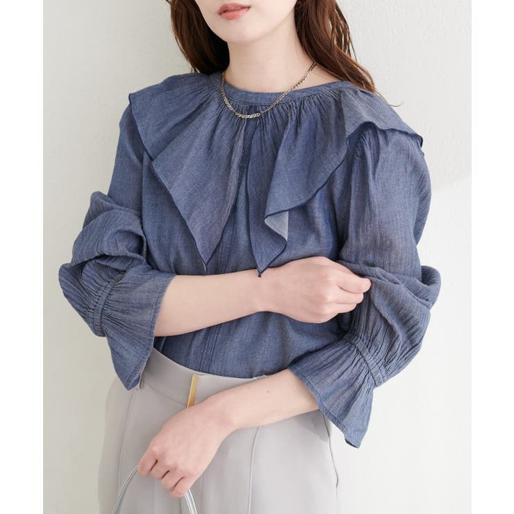 【natural couture】前後2way フリルカラーブラウス | NICE CLAUP / OLIVE des OLIVE　OUTLET | 詳細画像10 