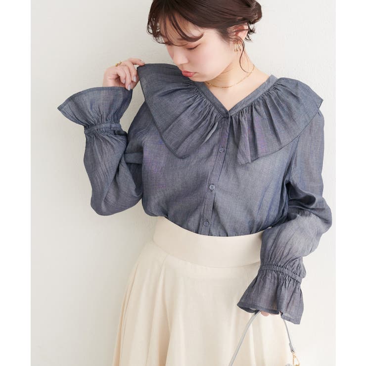 【natural couture】前後2way フリルカラーブラウス | NICE CLAUP / OLIVE des OLIVE　OUTLET | 詳細画像12 