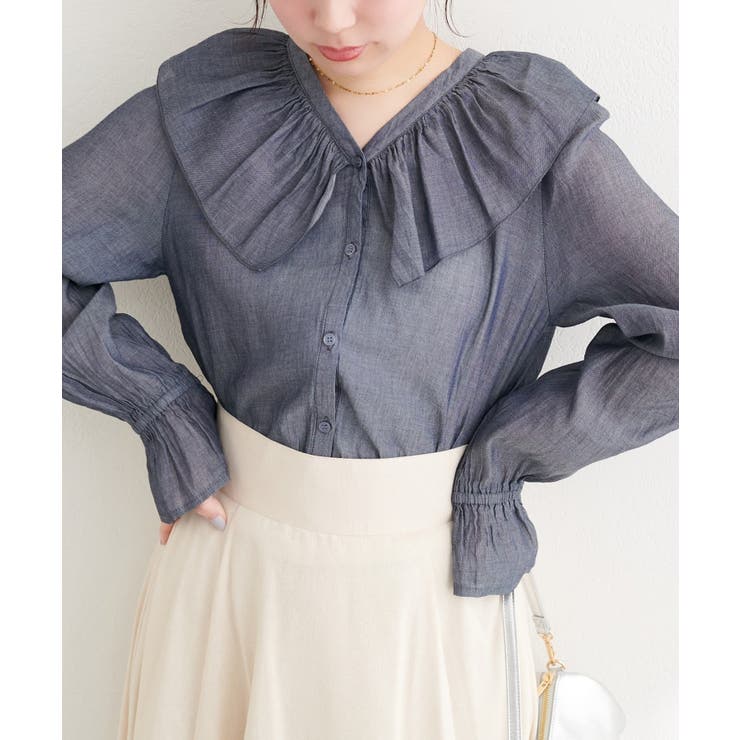 【natural couture】前後2way フリルカラーブラウス | NICE CLAUP / OLIVE des OLIVE　OUTLET | 詳細画像14 