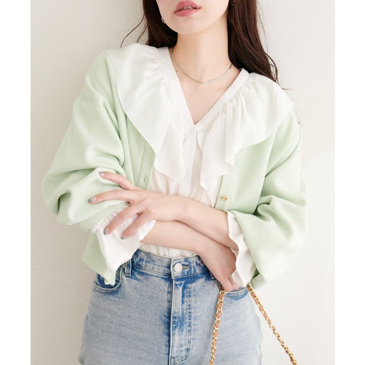 【natural couture】前後2way フリルカラーブラウス | NICE CLAUP / OLIVE des OLIVE　OUTLET | 詳細画像6 