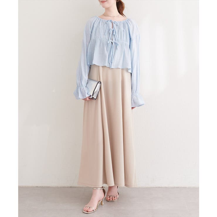 楊柳シャーリングリボンブラウス | NICE CLAUP / OLIVE des OLIVE　OUTLET | 詳細画像15 