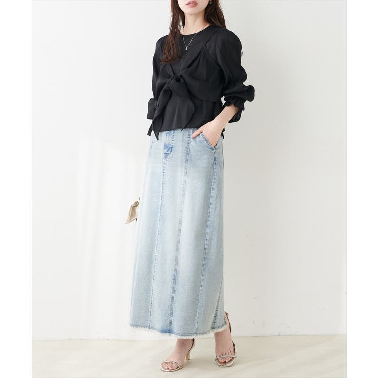 【natural couture】リボンビスチェ+ブラウス セット | NICE CLAUP / OLIVE des OLIVE　OUTLET | 詳細画像17 