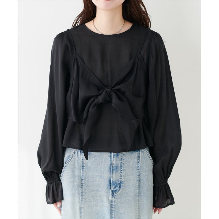 【natural couture】リボンビスチェ+ブラウス セット | NICE CLAUP / OLIVE des OLIVE　OUTLET | 詳細画像18 