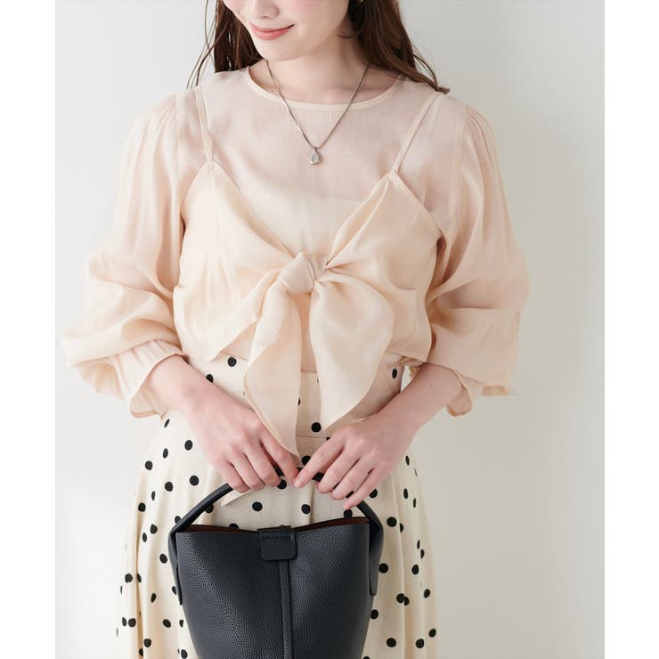 【natural couture】リボンビスチェ+ブラウス セット | NICE CLAUP / OLIVE des OLIVE　OUTLET | 詳細画像7 