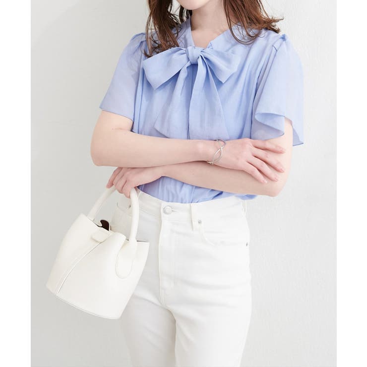 【natural couture】リボンタイフラワーブラウス | NICE CLAUP / OLIVE des OLIVE　OUTLET | 詳細画像7 