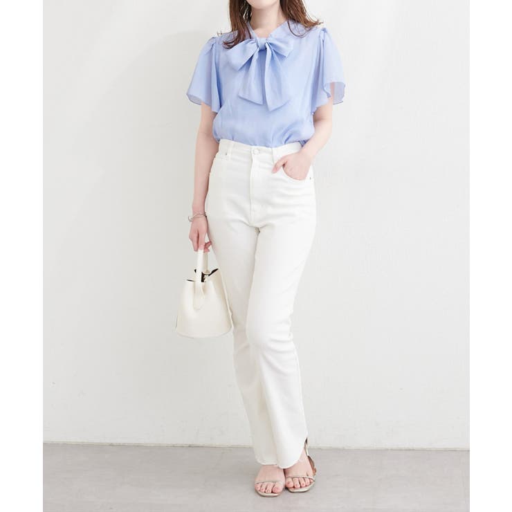 【natural couture】リボンタイフラワーブラウス | NICE CLAUP / OLIVE des OLIVE　OUTLET | 詳細画像8 