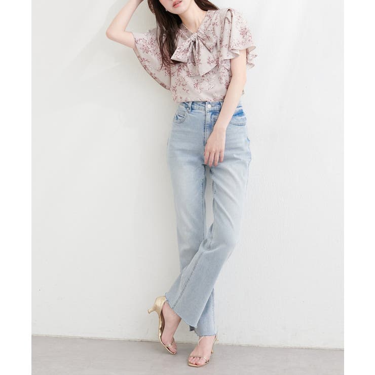 【natural couture】リボンタイフラワーブラウス | NICE CLAUP / OLIVE des OLIVE　OUTLET | 詳細画像17 
