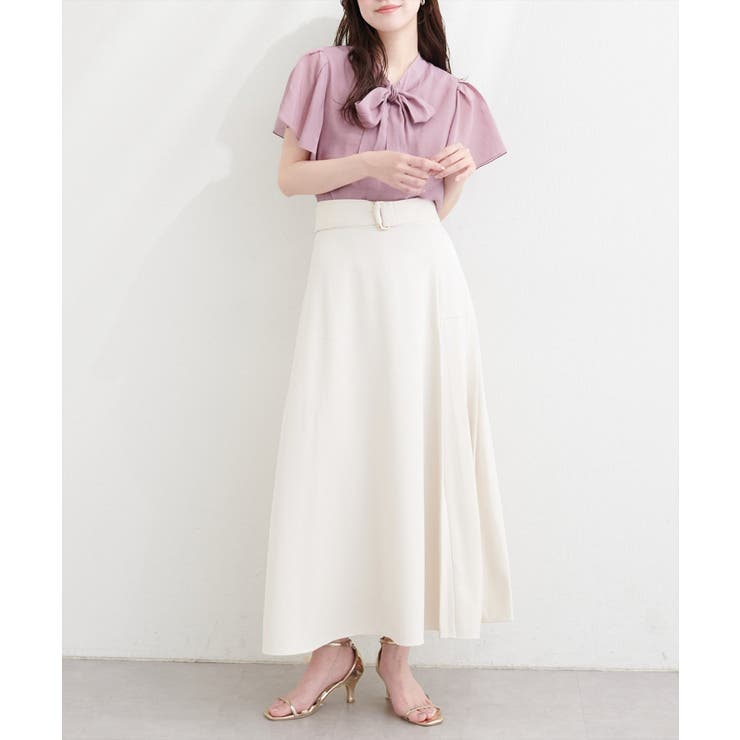 【natural couture】リボンタイフラワーブラウス | NICE CLAUP / OLIVE des OLIVE　OUTLET | 詳細画像4 