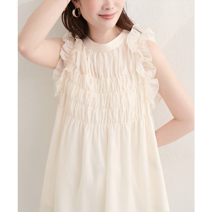 【natural couture】バックリボンノースリチュニック | NICE CLAUP / OLIVE des OLIVE　OUTLET | 詳細画像2 