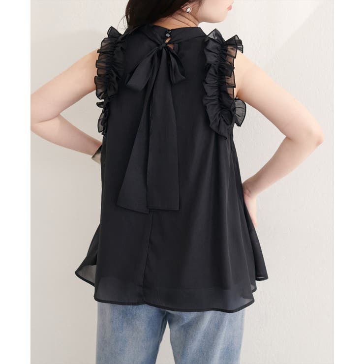 【natural couture】バックリボンノースリチュニック | NICE CLAUP / OLIVE des OLIVE　OUTLET | 詳細画像22 